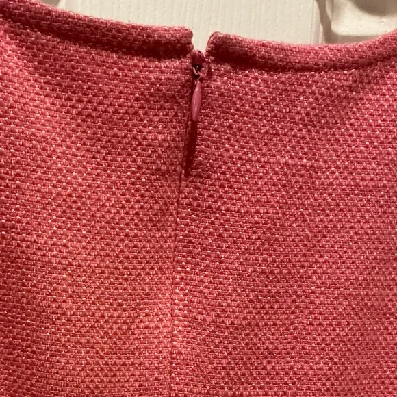 Talbots Coral Woven Textured Midi Sheath Dress Sleeveless Spring Womans Size 4 - Picture 9 of 14